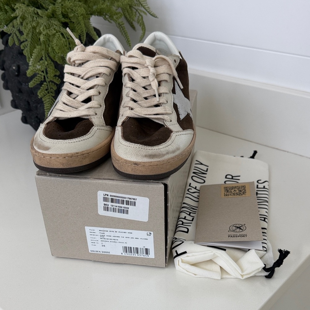 Golden GooseBrown and Cream Sneakers. Worn just a few times. Excellent condition
